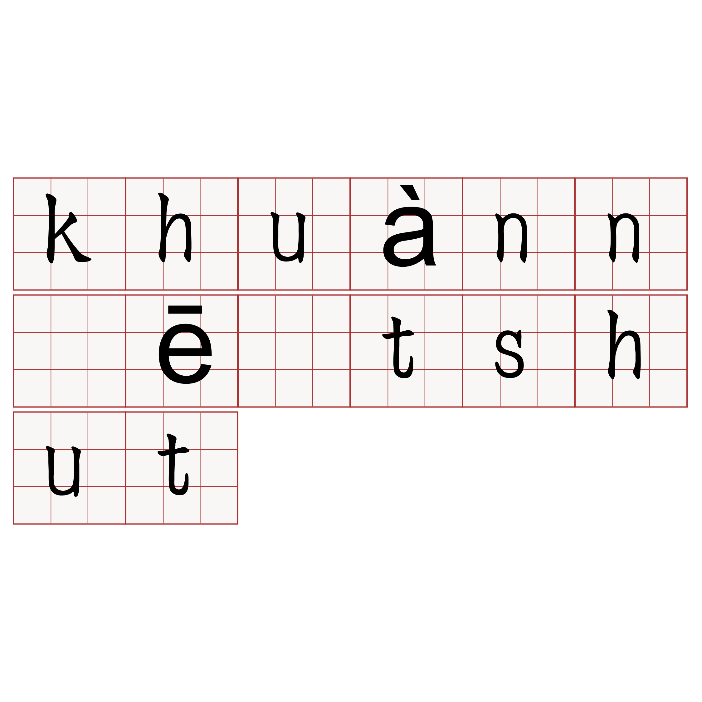 khuànn ē tshut